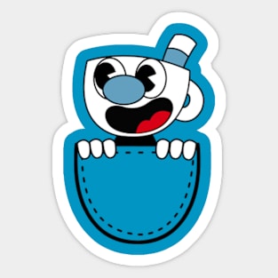 Mugman In The Pocket Sticker